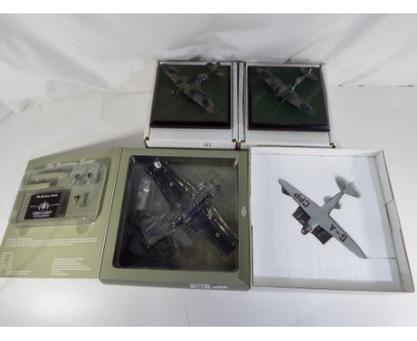 Model Aeroplanes - four model aeroplanes to include two by Diverse Images Ltd comprising a model of a Hawker Hurricaine 87th 