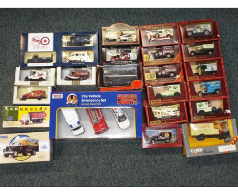 Matchbox, Corgi and others - Twenty two diecast vehicles in original boxes comprising seven Lledo including an RAF anniversar