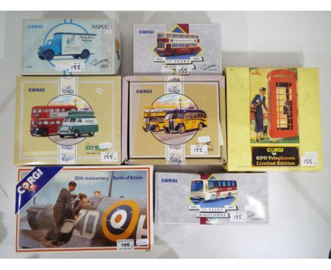 Corgi - Seven boxed Corgi diecast model motor vehicles and vehicle sets to include 96990, 96995, 97123, 91847, 91912, a 50th 