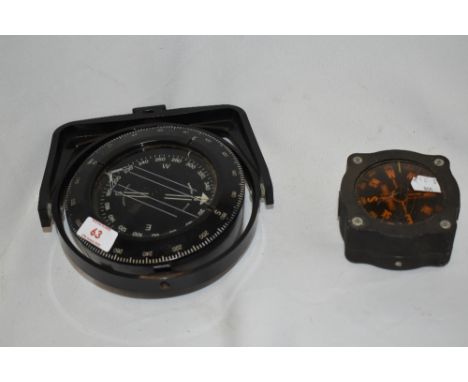 A Sowester Bosun gimballed ship's compass, 16cm in diameter, together with another marine compass