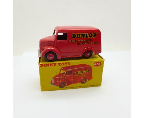 A Dinky Toys Trojan 15 cwt. Van, 'Dunlop', 451, boxed 