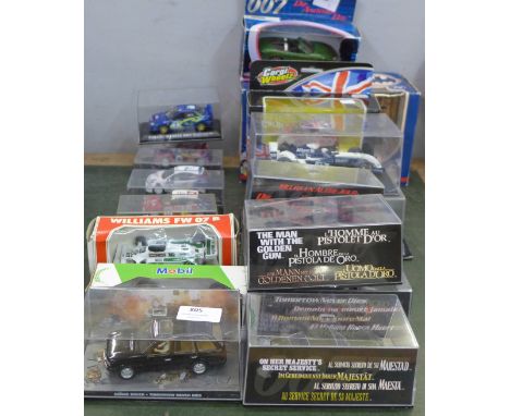 A collection of model vehicles including a Corgi DC Batmobile, boxed 