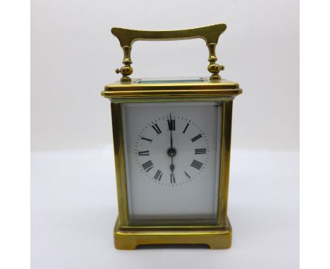 A French made four glass sided carriage clock 