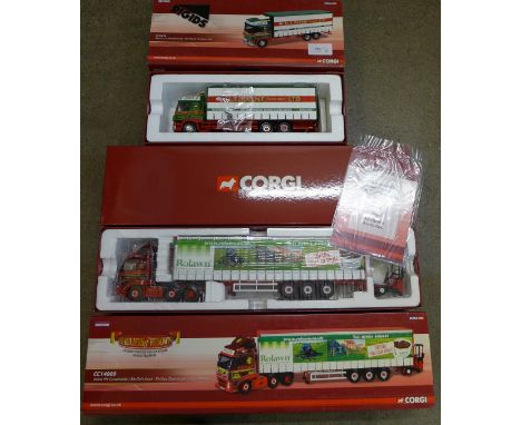 Two Corgi model lorries, Volvo CC14009 and DAF CC13618, boxed 