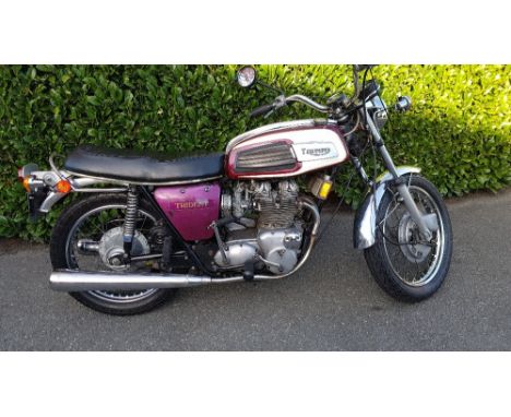 1972 Triumph Trident, 740 cc. Registration number MGU 72L. Frame number T150 CG01573. Engine number T150 CG01573. Essentially