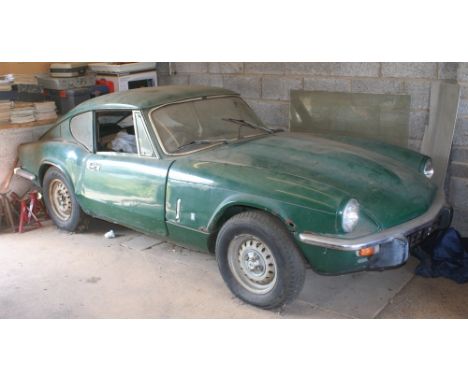 1972 Triumph GT6 Mk III, 1998 cc. Registration number AEE 869L. Chassis number KE13877. Engine number KEO 10994HE. The GT6 pr