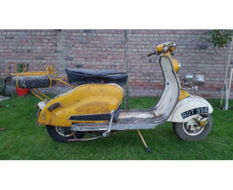 1957 Lambretta LD 150, 150 cc. Registration number ROT 956 (see text). Frame number TBC. Engine number LD150 * 241349. The we