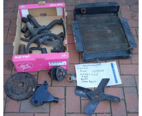 Triumph Mayflower, various engine parts, electrics and radiator parts, some NOS.