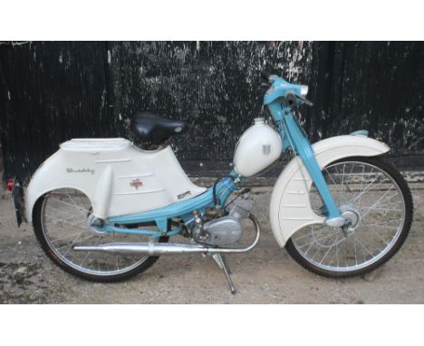 1959 NSU Quickly L, 49 cc. Registration number 125 NVM (NON TRANSFERABLE). Frame number 767976. Engine number 834411.The NSU 