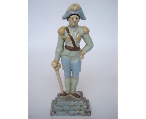 Late 19th / early 20th century polychrome enamel cast iron Duke of Wellington door stop 38 cm h. 