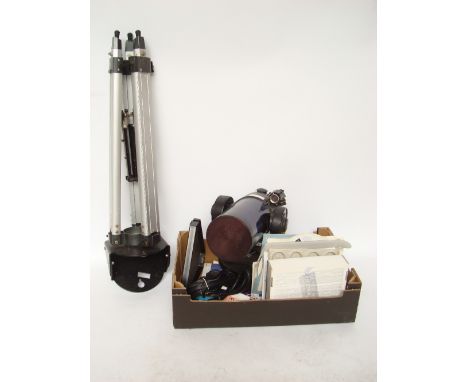 Meade ETX - 125EC Astro telescope, with tripod, instruction manual and related books. 
