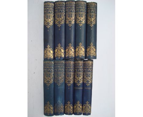 The Diary of Samuel Pepys, in eight volumes and Index and supplementary volume (10 vols).  Pepysiana, London George Bell and 