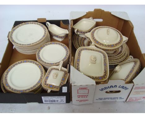A J & G Meakin Sol part dinner service comprising eighteen dinner plates, five medium plates, twelve side plates, five gradua
