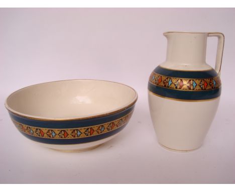 An early 20th Century Enoch Wedgwood wash jug and basin stamped Wedgwood & Co. 
