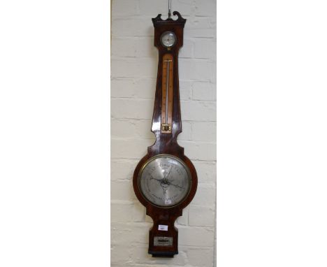 C. Rimondi, Halifax, an early 19th century mahogany boxwood strung banjo barometer, 100cm