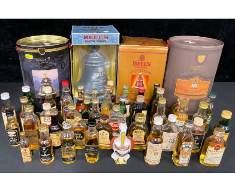 Wines &amp; Spirits - Bells 12 Years Old Fine Old Scotch Whisky, 75cl, in Wade bell shaped bottle, boxed; others similar; a c