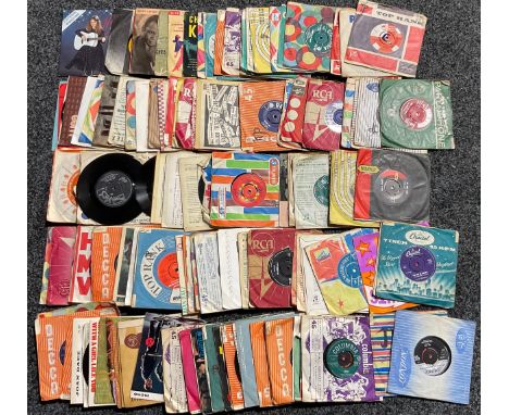 Vinyl Records - 7'' singles, mostly 1960's, including, Ray Charles, Billy Fury, Buddy Holly, The Shadows, The Tornados, Chris