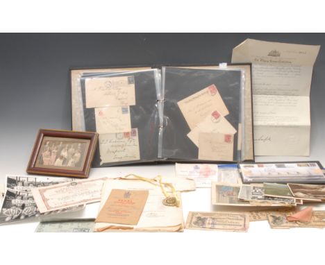 Stamps - a binder of QV - GV envelopes, including QV 1.R. official envelopes, EVII officials, etc. Army Boer War comms, etc, 