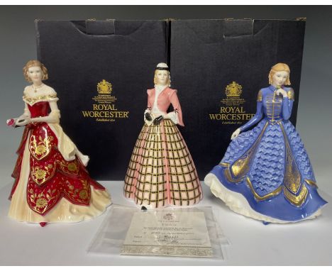 A Royal Worcester figure, Southern Belles Series, Georgia, limited edition, 7/1,000, 22.5cm, certificate, boxed; others, Sout