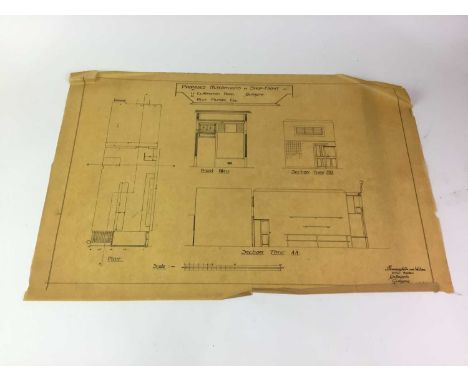 MACNAUGHTON AND WATSON, FOLIO OF ARCHITECTURAL PLANS/DRAWINGS CIRCA 1930s approximately one-hundred sketches for private and 