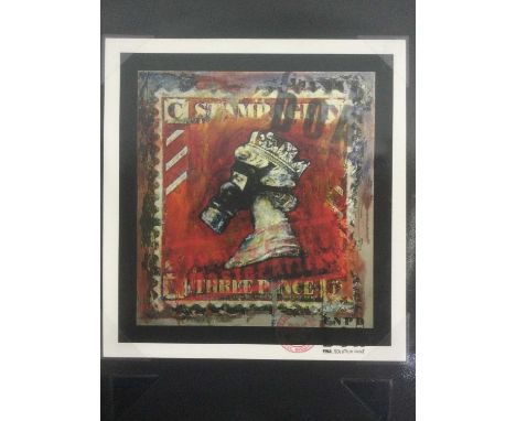 * JAMES CAUTY (BRITISH, BORN 1956), LIZ THREE PENCE STAMPAGE FINAL SOLUTION OFFSET LITHOGRAPH ON PAPER no. 13/20, loose32cm x