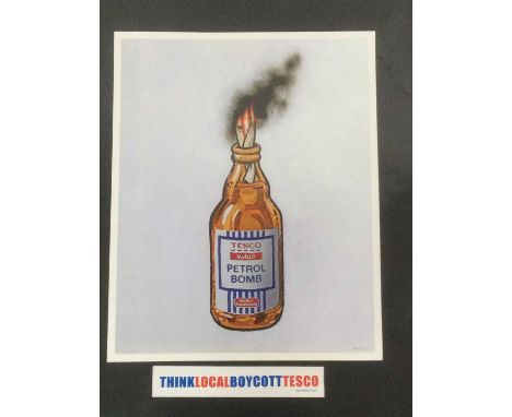 * BANKSY (BRITISH, B.1974), TESCO VALUE PETROL BOMB OFFSET LITHOGRAPH IN COLOURS  on thin wove paper, plate signed, rolled, f