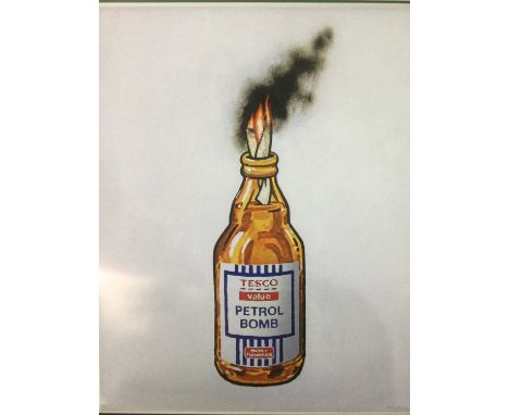 * BANKSY (BRITISH, B.1974), TESCO VALUE PETROL BOMB OFFSET LITHOGRAPH IN COLOURS  on thin wove paper, plate signed, rolled, f