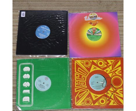 Four Universal Robot Band 12 inch singles including Barely Breaking Even original on Moonglow. UK P&amp;P Group 2 (£20+VAT fo