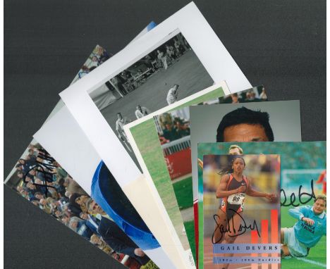 Sport Legends collection 8 assorted signed photos and signature pieces includes some great names such as Muttiah Muralitharan