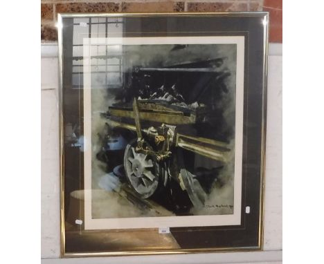 A PRINT AFTER DAVID SHEPHERD: 'Study for Oil, Muck and Sunlight'