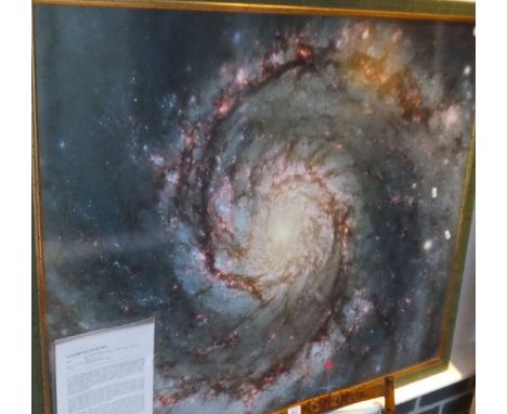 AFTER NASA and AURA / STScl "The Whirlpool Galaxy", lambda print on paper dry mounted on to aluminium sheet
