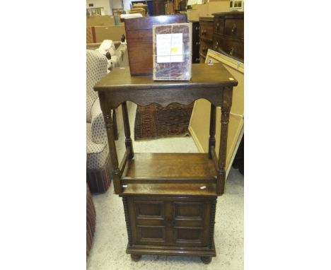A mid 20th Century oak coal box, a 19th Century mahogany box, a collection of Victorian Ordnance Survey maps and a modern oak
