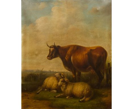 After THOMAS SIDNEY COOPER (1803-1902) British
Cow and Sheep in a Landscape
Oil on canvas
Signed A Sacco
49.5 x 59.5 cm, fram
