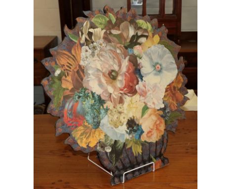 A floral decoupage easel dummy board (modern) 62cm high