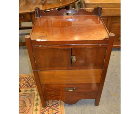 A George III mahogany commode (converted)