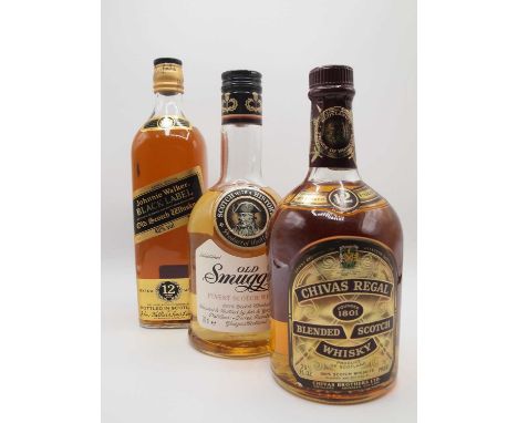 Edlins Ltd VAT 7 Fine Old Scotch Believed 1960sLightly bin-soiled labels (3)Buchanan's Black & White Believed 1970s (1)Haig G