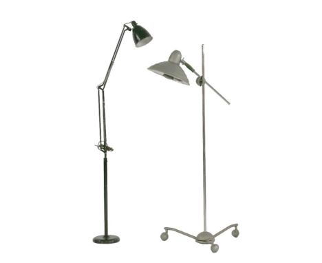 An Anglepoise standard lamp, by Herbert Terry & Sons, and an Hanovia standard lamp, on castors, 143cm high (2)