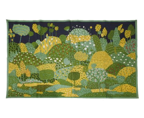 A Braun tapestry, 'Verers et Coteaux', designed by Gilbert Thiriet, signed on label, 164cm wide 116cm high