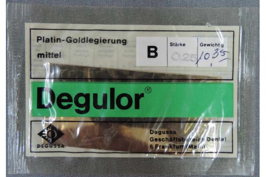 Dentalgold Degulor B Degussa Frankfurt 10 35 Gramm Gold Und