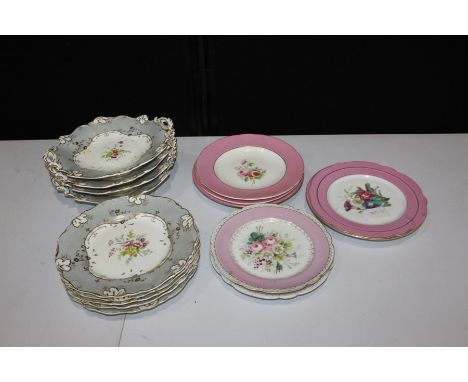 Royal Worcester plate, together with further foliate decorated plates, (qty)