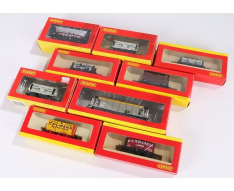 Hornby rolling stock, R6212B end tipping wagon "Adler &amp; Allan", R6303 end tipping wagon HC Bull &amp; Co Ltd no 101, R624