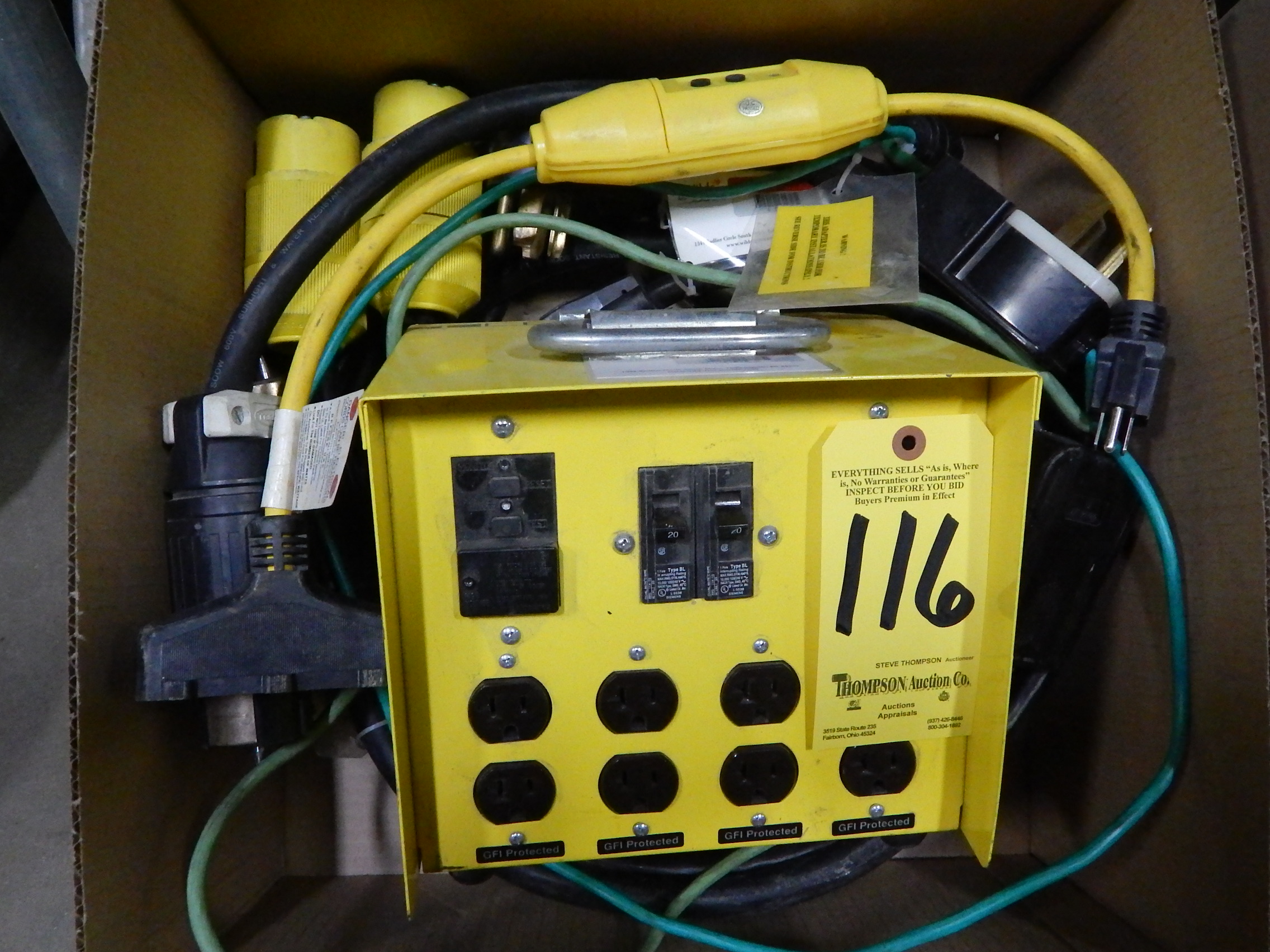 CEP Model 99577 Temporary Power Distribution Box with Electrical Cords