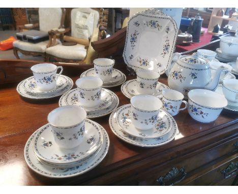 22pc 1930's Floral Shelley Tea Set + Teapot