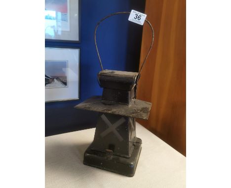 1940's WWII Military Police Nightwatchman Lamp - 40cm high