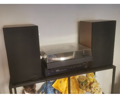 Rotel 1980's Retro Stereo Hifi Turntable, Amplifier &amp; Speakers