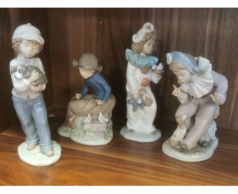 Quartet of Lladro/Nao Porcelain Figures