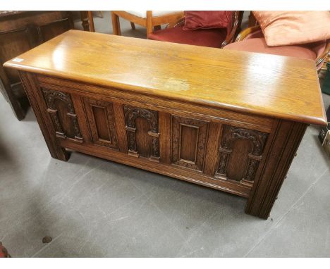 Old Charm 1970's Light Oak Blanket Box