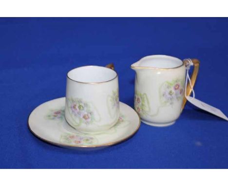 ROSENTHAL DONATELLO PATTERN FLORAL AND GILT TEA SET
hand painted and gilded with floral swags on a cream ground, eight cups, 