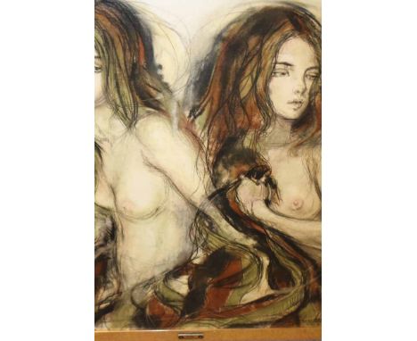 AFTER S C SCHONEBERG, 
TWO NUDES
colour lithograph
75cm x 64cm 
Framed and under glass