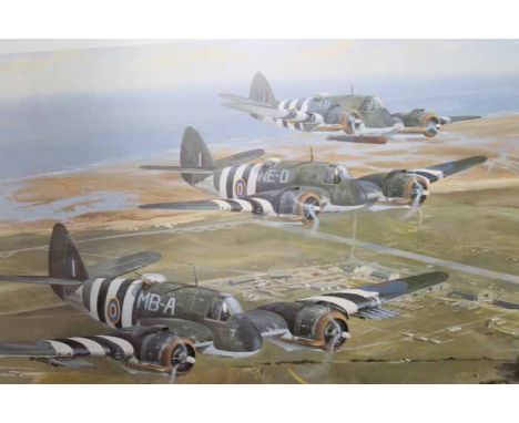 TWO LIMITED EDITION PRINTS BY ROBIN SMITH 
'The Successful Business Trip' and 'North Coates Strike Wing', each lithograph sig